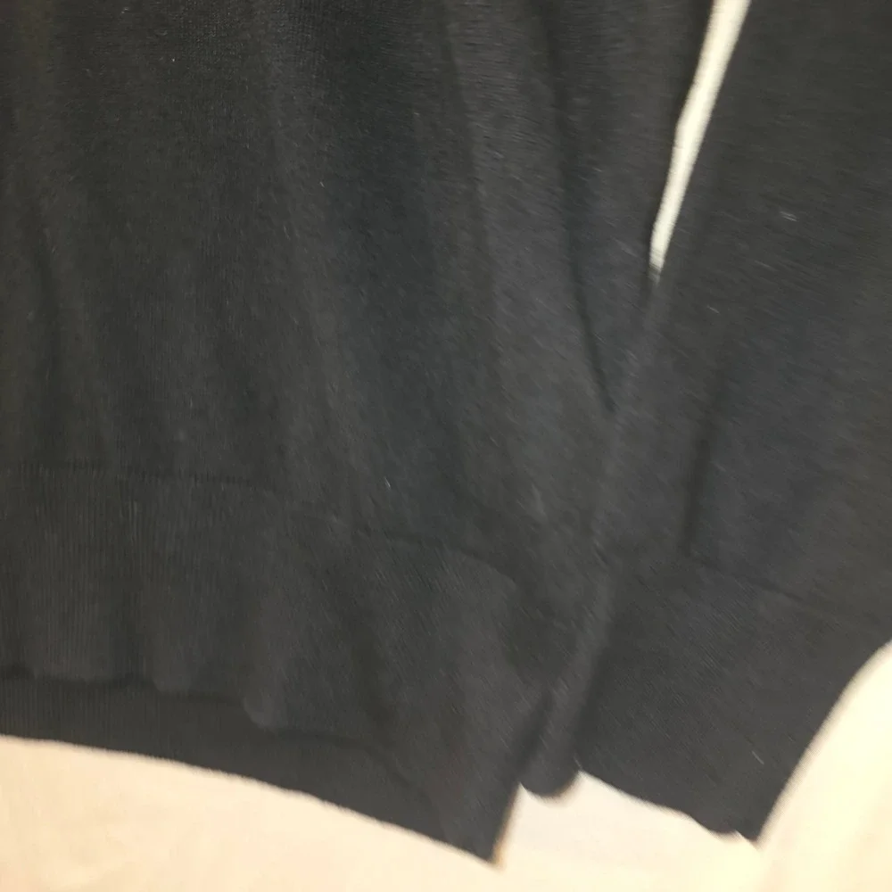 Polo Ralph Lauren Sweater M Men Black Crew Neck Cotton Pony Logo Fall 22